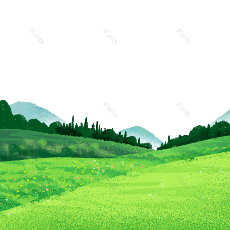 插画图片,绿色元素元素,绿色素材PNG,插画素材免抠素材